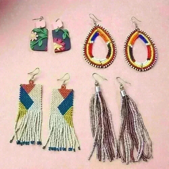 Beaded earrings bundle of 4 pairs of earrings - Picture 6 of 14
